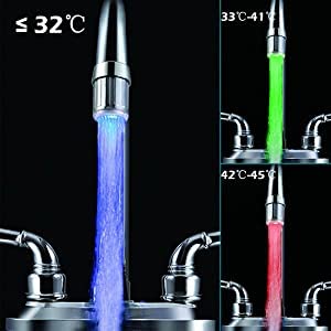 BaBiva 3 Colors Change Kitchen Water Tap Faucet