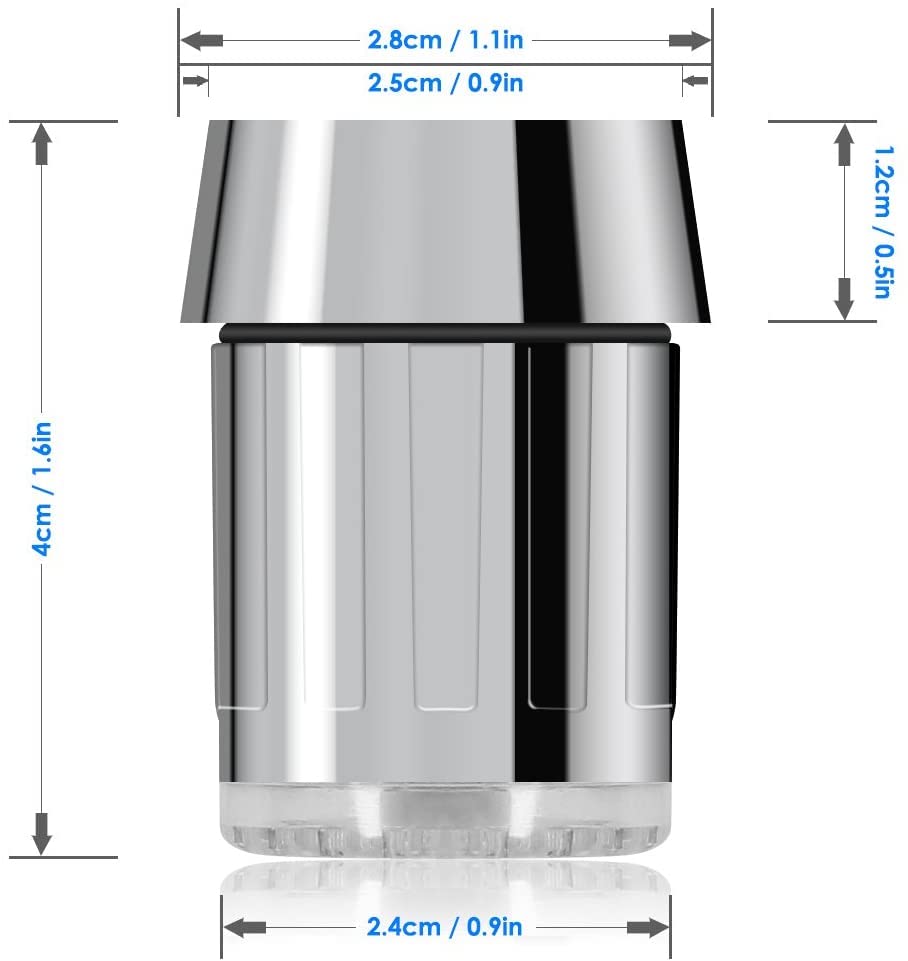 BaBiva 3 Colors Change Kitchen Water Tap Faucet