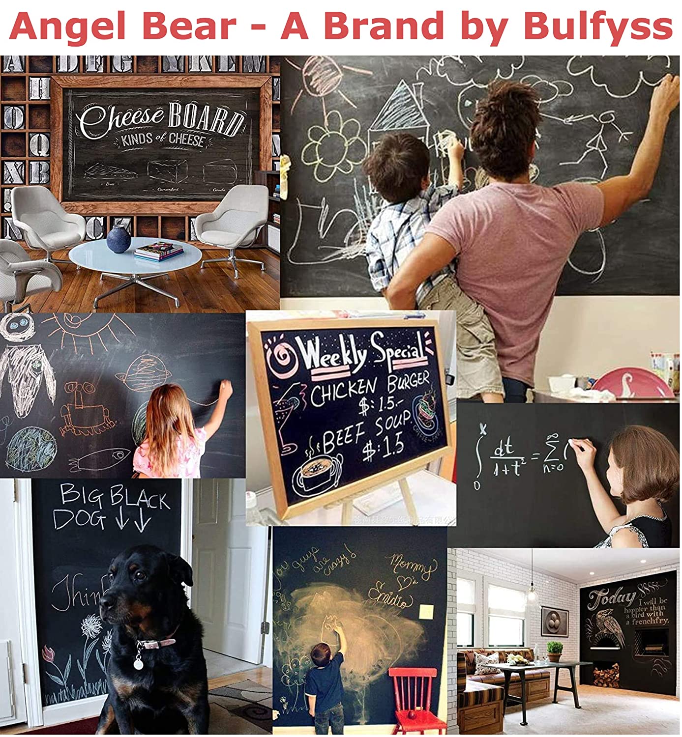 Waterproof Self – Adhesive Black Board Wall Sticker