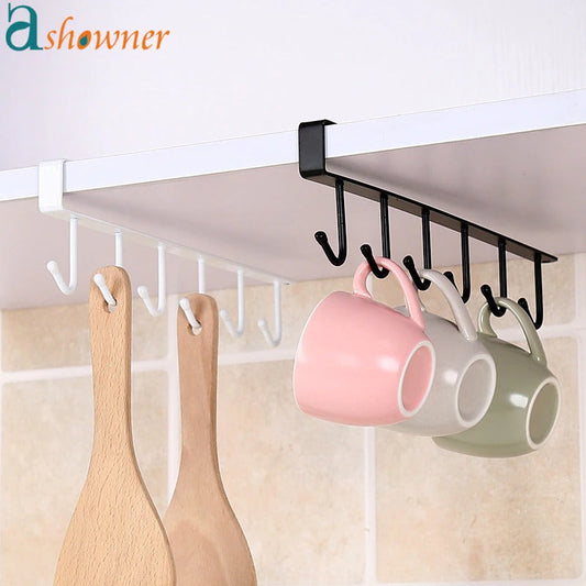 Babiva's 6 in 1 Hooks Storage Shelf