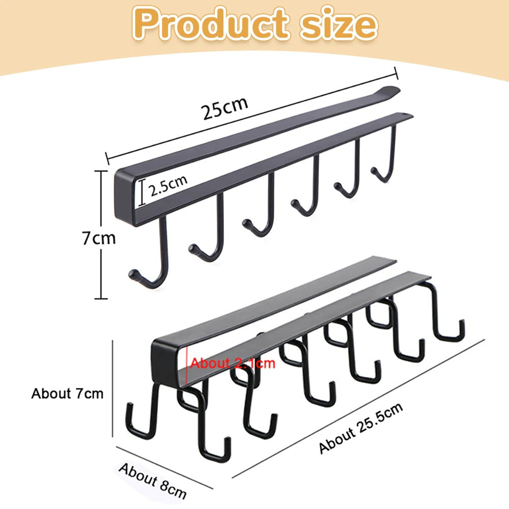 Babiva's 6 in 1 Hooks Storage Shelf